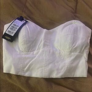 White Strapless Women's Top